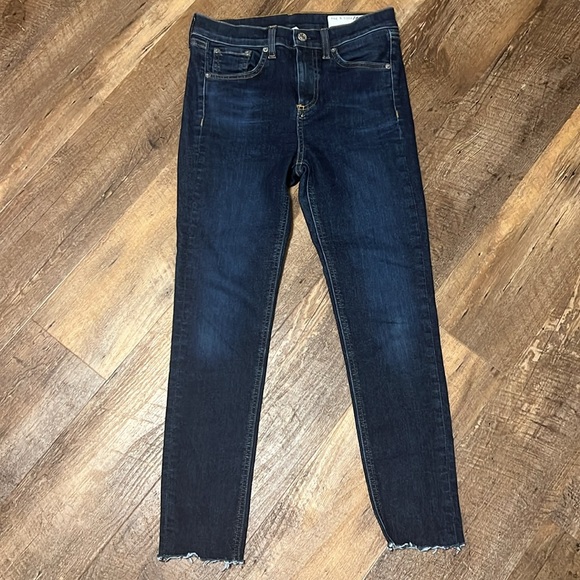 Rag & Bone 10 Inch Ankle Skinny Jeans Raw Hem  Size 25 - Picture 9 of 9